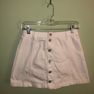 Abercrombie & Fitch White Denim Skirt